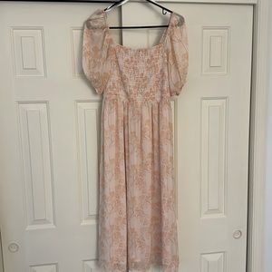 Cherry blossom puff sleeve dress